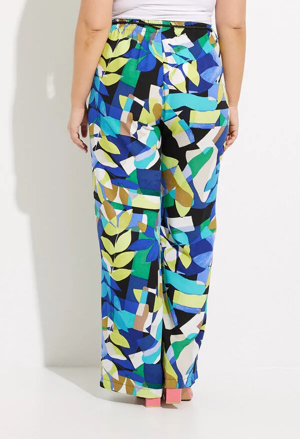 Abstract Print Pants