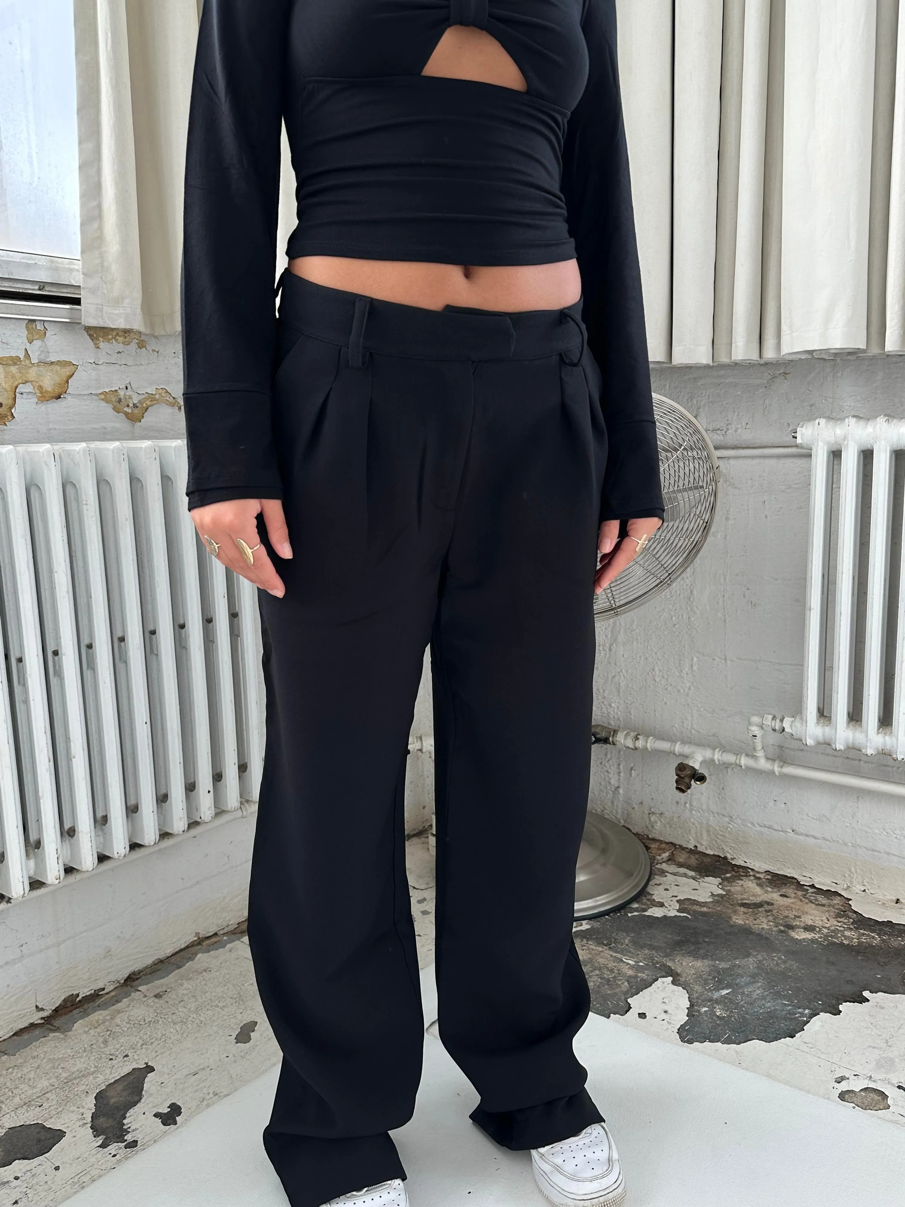 Blanca oversized suit pants - Black