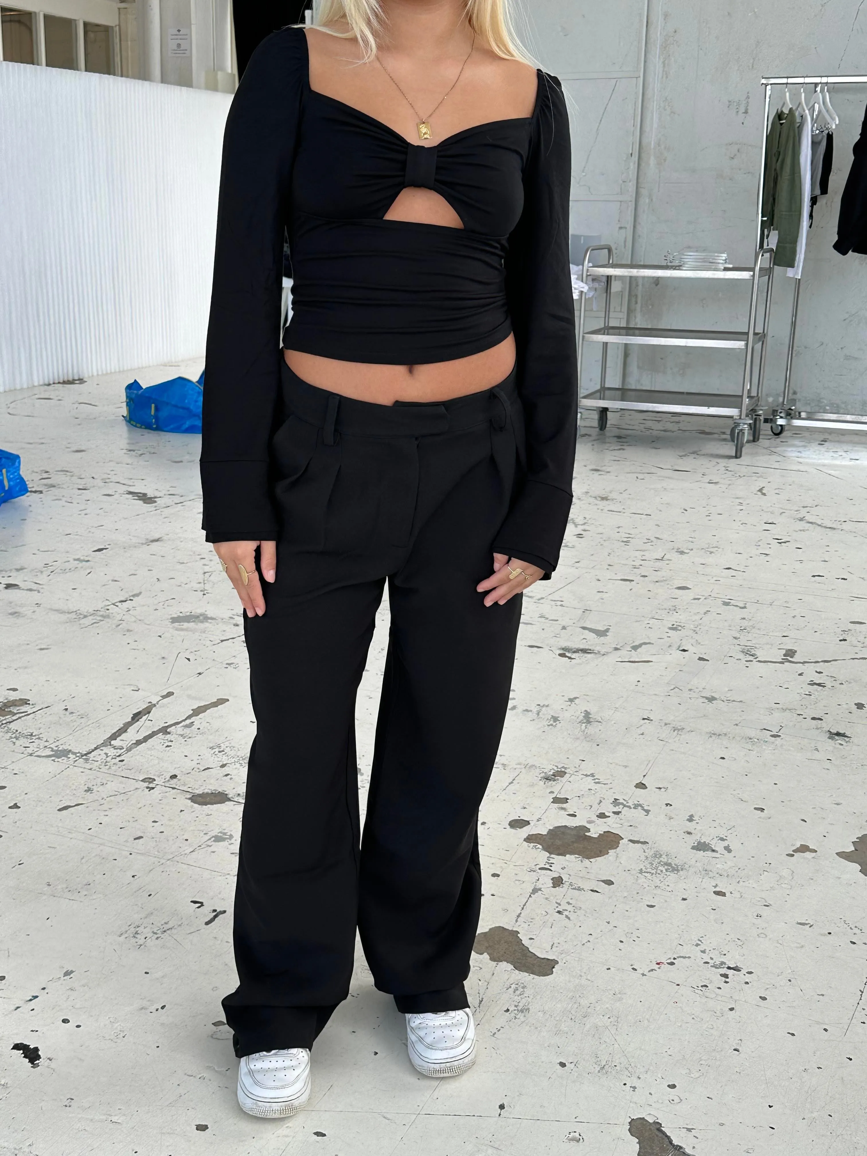 Blanca oversized suit pants - Black