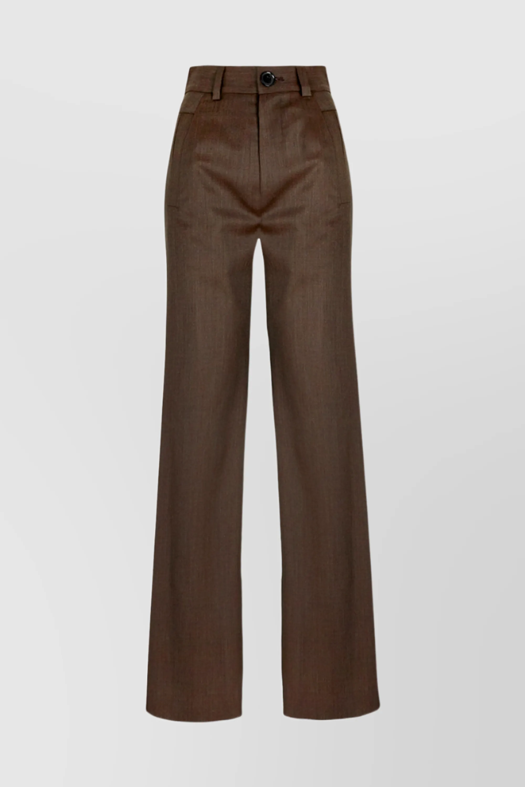 Brown wide leg tailored pants