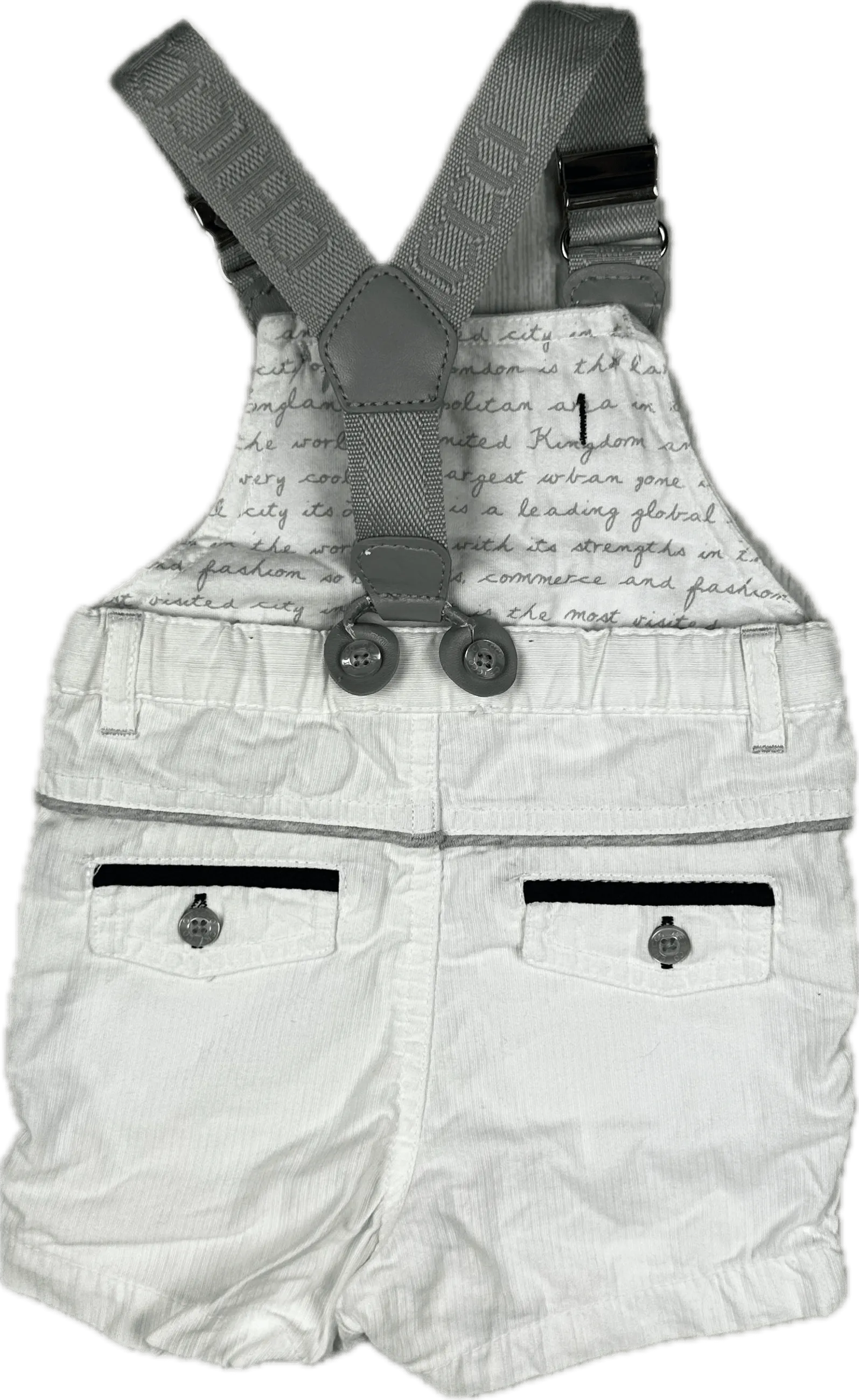 Chicco Bib & Brace Short Overalls - Size 3/6M