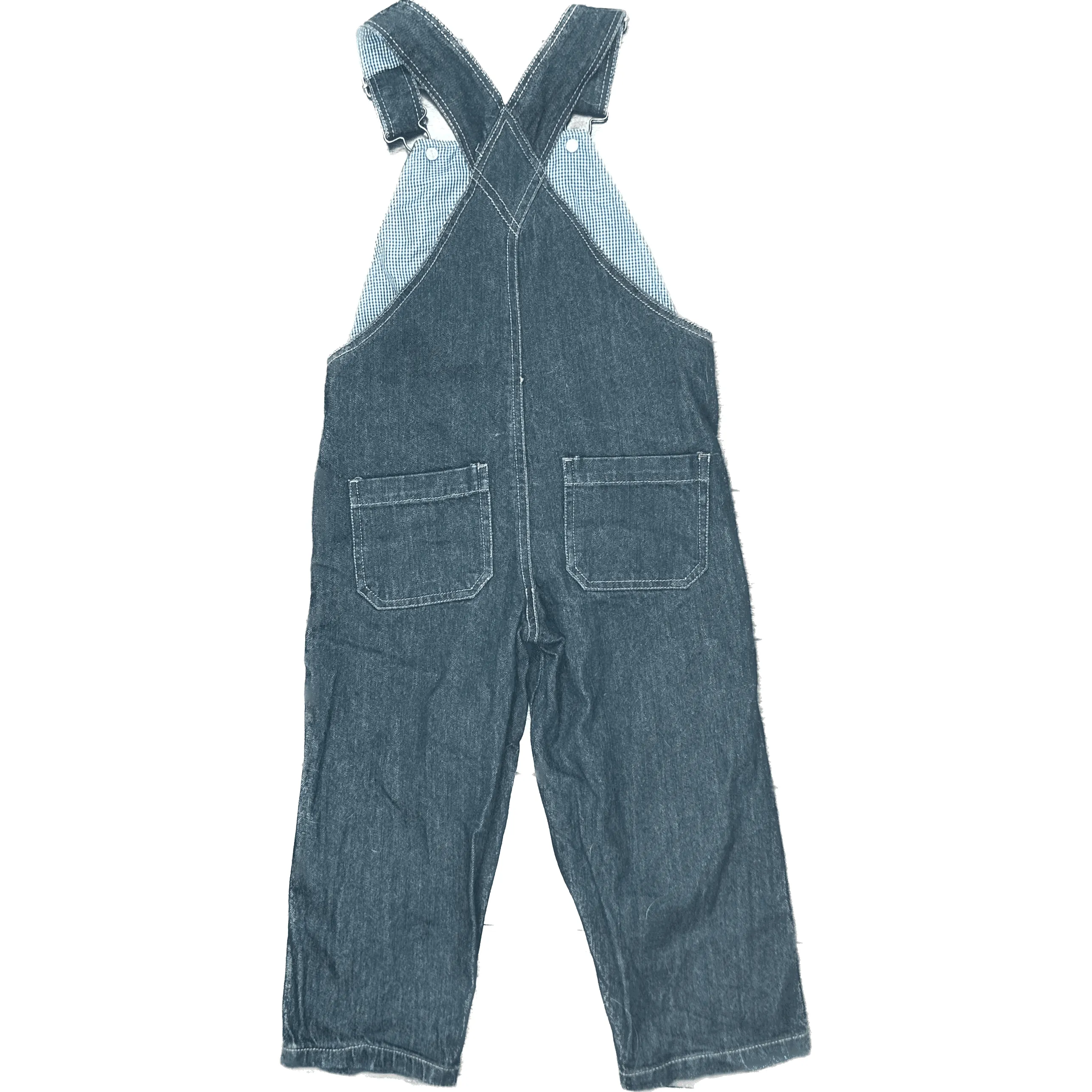 Classic Denim Bib & Brace Denim Overalls by Bout Chou - Size 24M