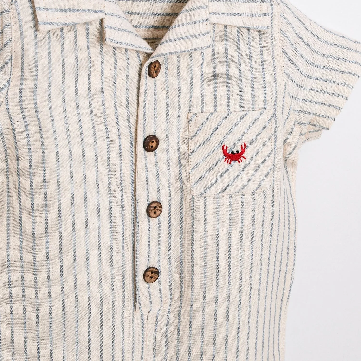 Coastal Stripe Romper with Hat