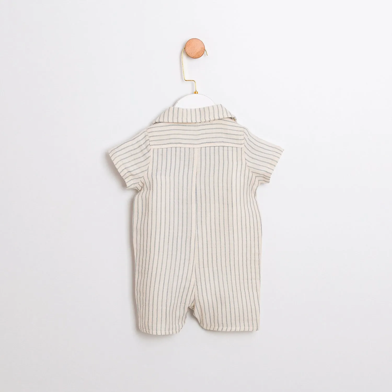 Coastal Stripe Romper with Hat