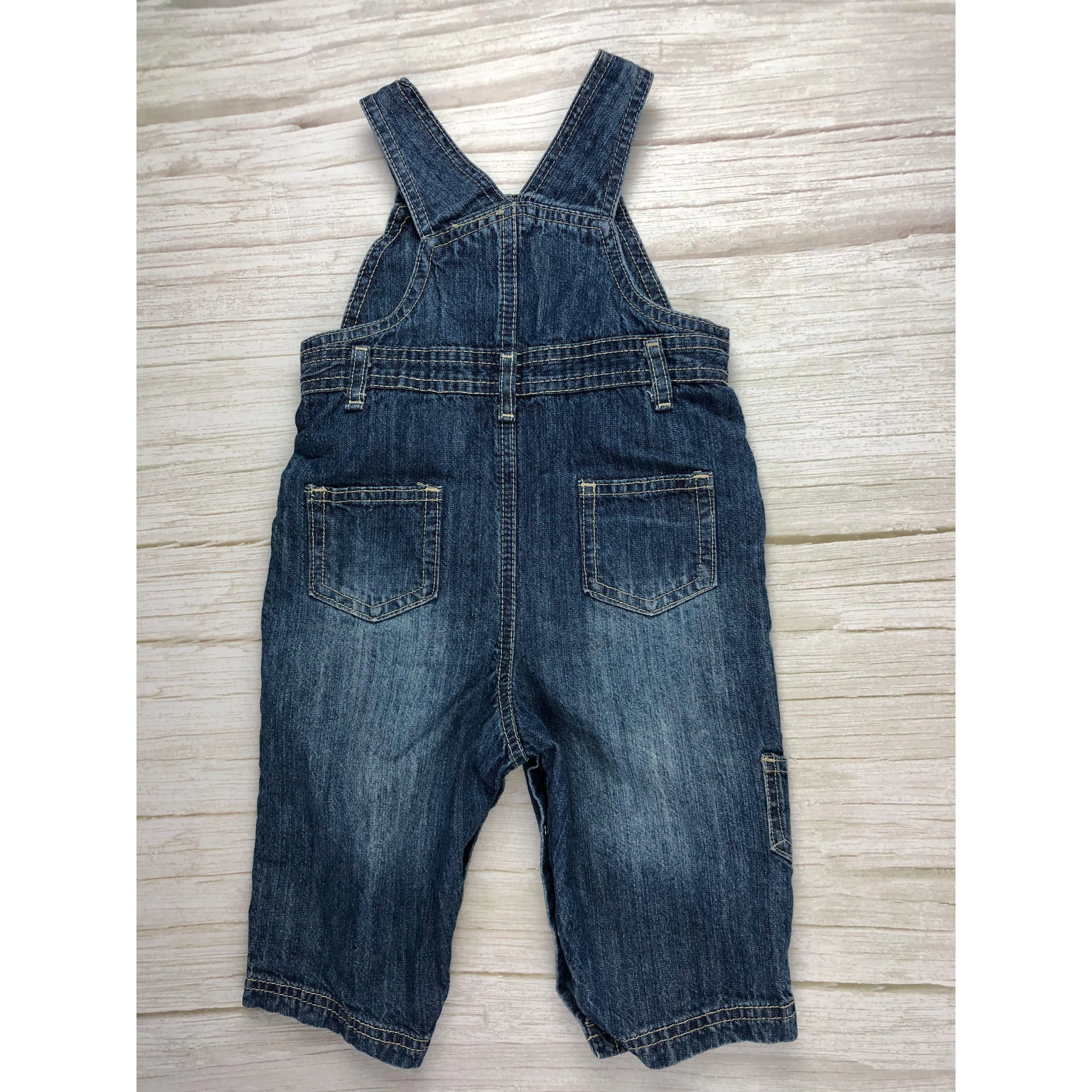 Disney Embroidered 'Tigger' Bib & Brace Denim Overalls - Size 0 or 9M