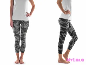 EC2 Pocketed Yoga Softy Capri 24-32 (Black Camo)