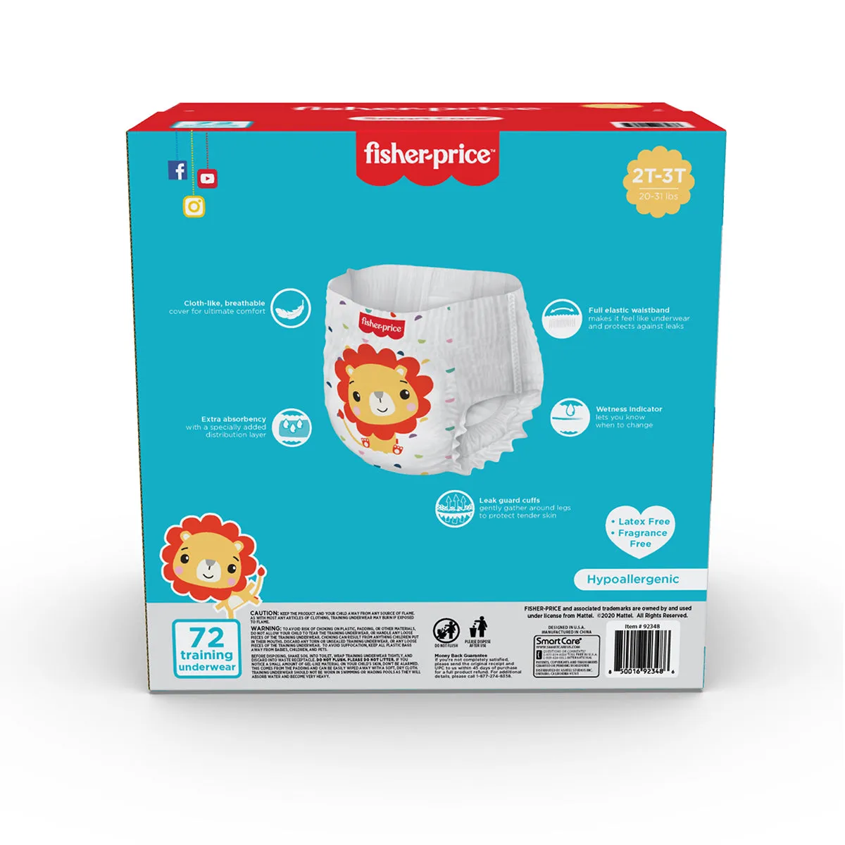 Fisher-Price Training Pants | 2T3T Boy - 72 Counts
