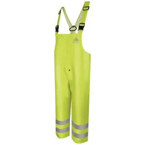 FR HI-VIS RAIN BIB - YE-Yellow Green | Bulwark BXN4
