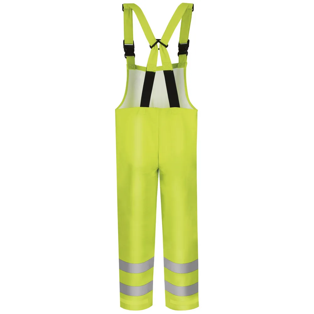 FR HI-VIS RAIN BIB - YE-Yellow Green | Bulwark BXN4
