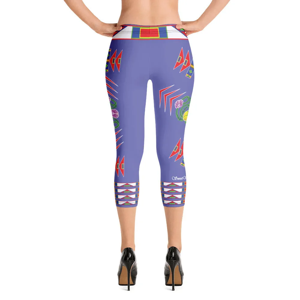 Gratitude Peri Capri Leggings