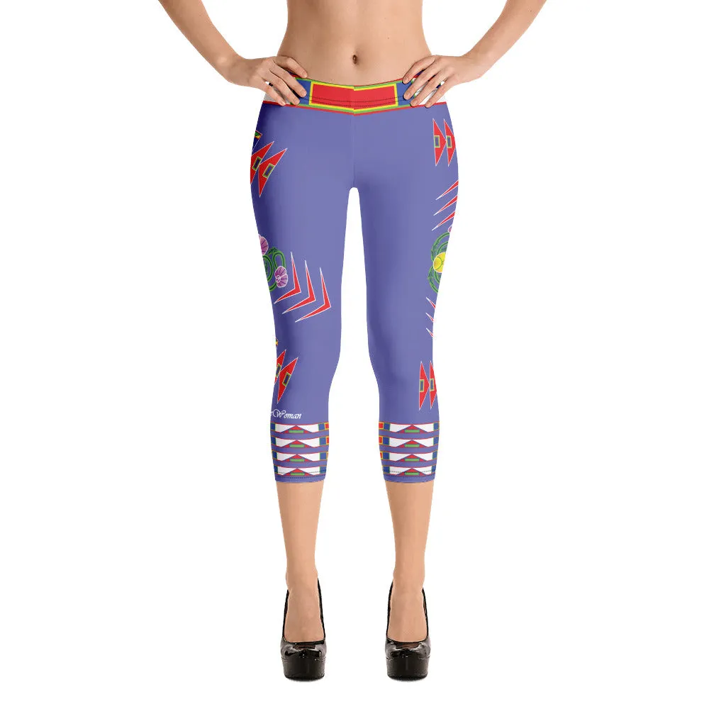 Gratitude Peri Capri Leggings