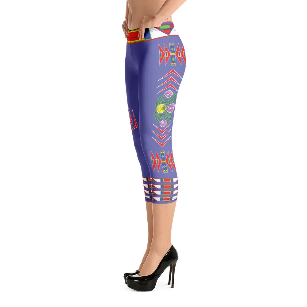 Gratitude Peri Capri Leggings