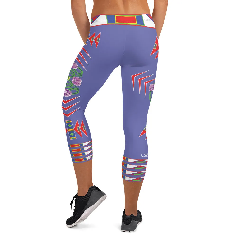Gratitude Peri Capri Leggings
