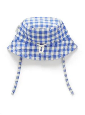 Linen Blend Sunhat - Nile Gingham
