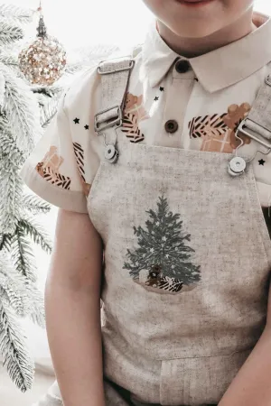 Linen Peshal Tree Overalls