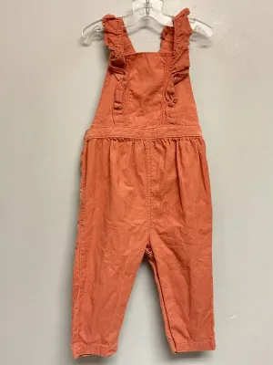 M&S Size 12M Peach Corduroy Infant Girls Ruffles Jumpsuits & Coveralls