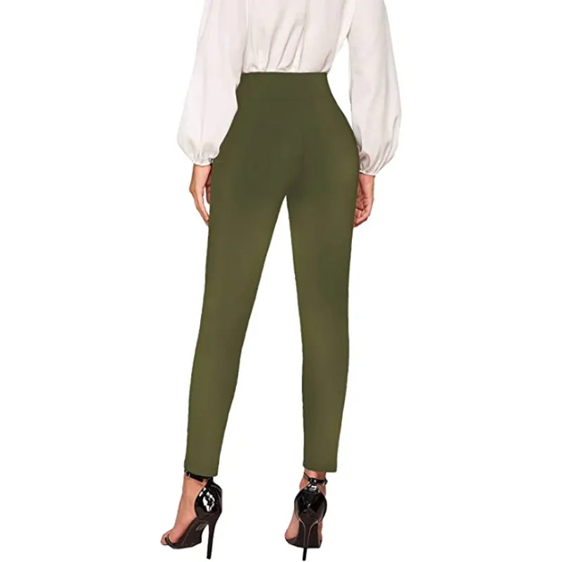 Office Skinny Leggings With Print For Women