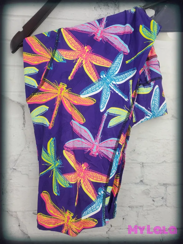 Pocketed Yoga Softy Capri OS (Neon Dragonfly)