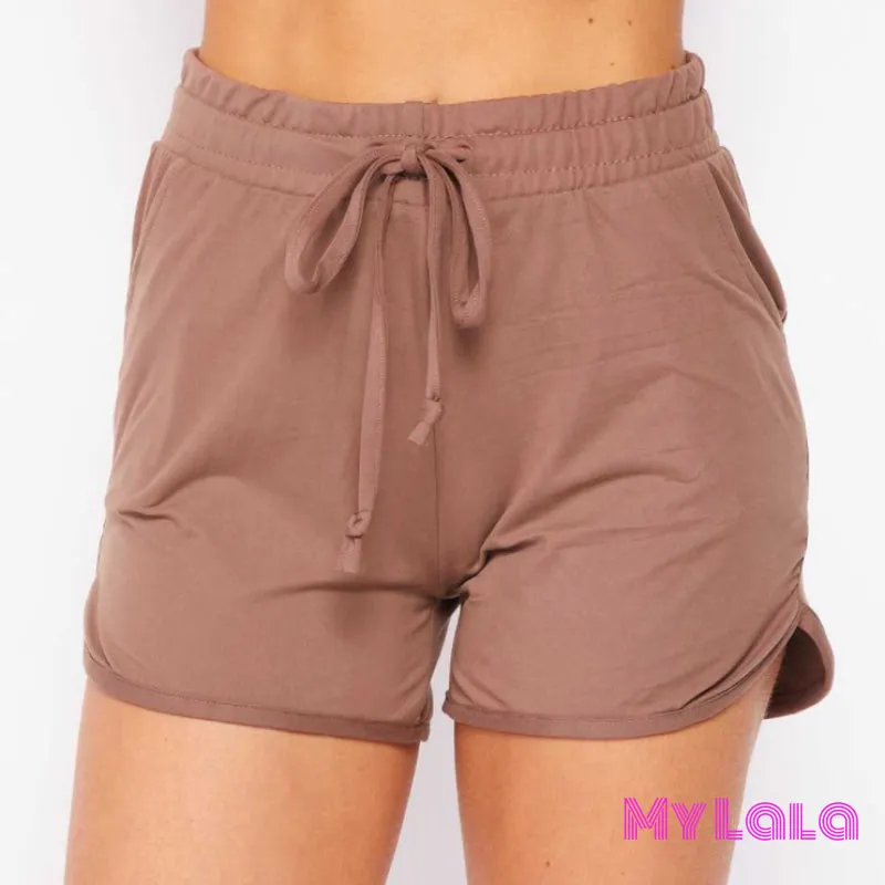 Solid Dolphin Shorts (Mocha)