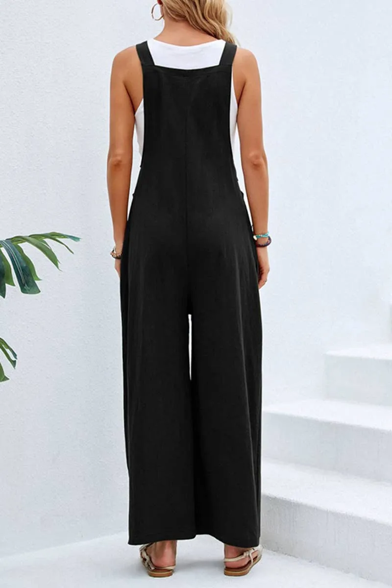 Solid Overalls in Black & Navy