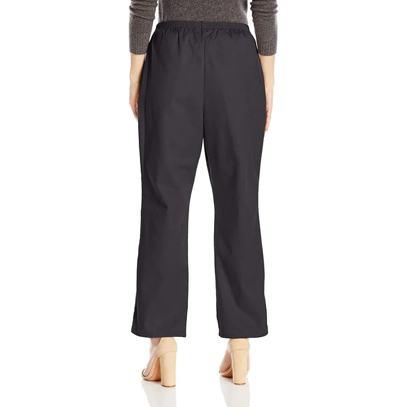 Women Cotton Pull-On Pant With Elastic Waist