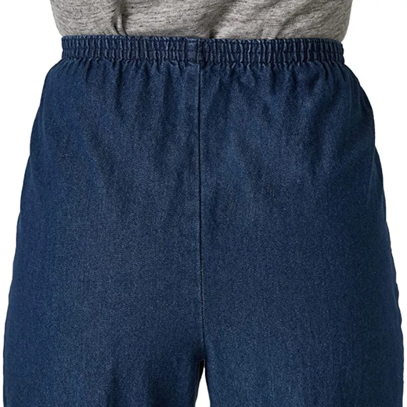 Women Cotton Pull-On Pant With Elastic Waist