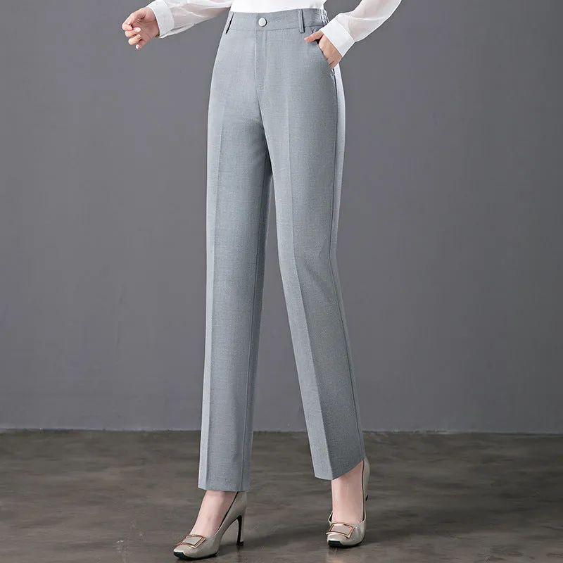 Women's High-waist Casual Loose-fitting Straight-leg Pants